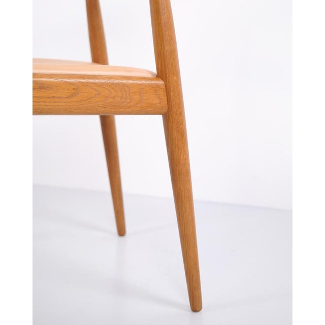 The Chair Model JH503 in Oak with Vegetable-Tanned Natural Leather by Hans J. Wegner, 1960s For Sale - Image 9 of 14