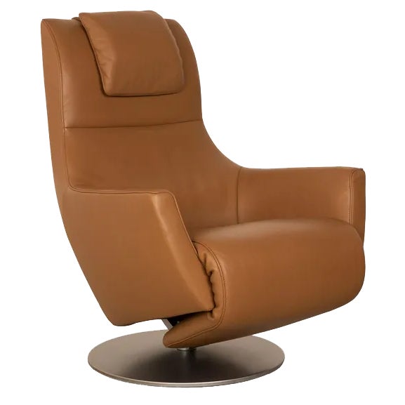 Stand Up Leather Armchair from FSM For Sale