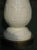 White Early 20th Century Classic Table Lamp, White Porcelain, With Raised Feathers Design. Brass Base For Sale - Image 8 of 12
