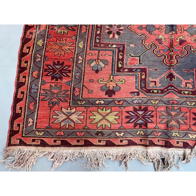 Antique Caucasian Kuba Soumak Medallion Rug - 11'3" X 6'3" For Sale - Image 6 of 13