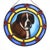 Art Deco Stained Glass Roundel with Boxer Dog, Belgium, 1890s For Sale - Image 9 of 9