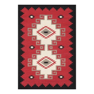 Pasargad Home Tuscany Red Wool Area Rug- 4' 0'' X 5'11'' For Sale