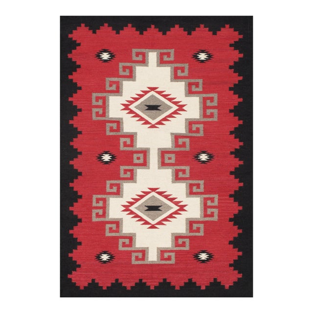 Pasargad Home Tuscany Red Wool Area Rug- 4' 0'' X 5'11'' For Sale