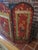 Vintage French Country Red Ornate Rooster Design With Basket Fire Screen For Sale In Columbia, SC - Image 6 of 13
