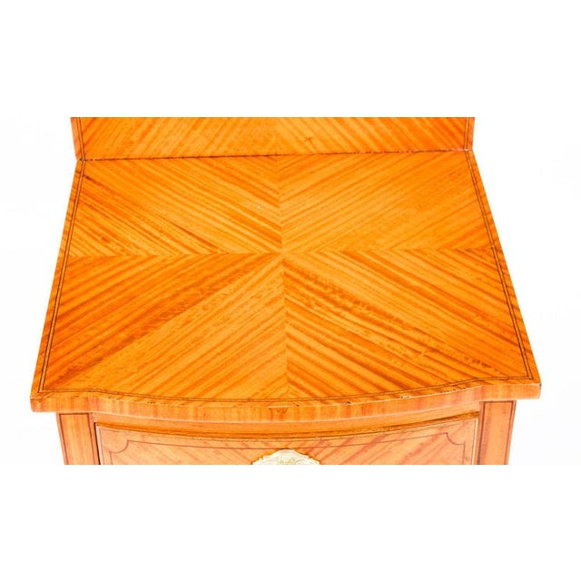 19th Century Satinwood & Inlaid Bedside Cabinet For Sale - Image 4 of 16