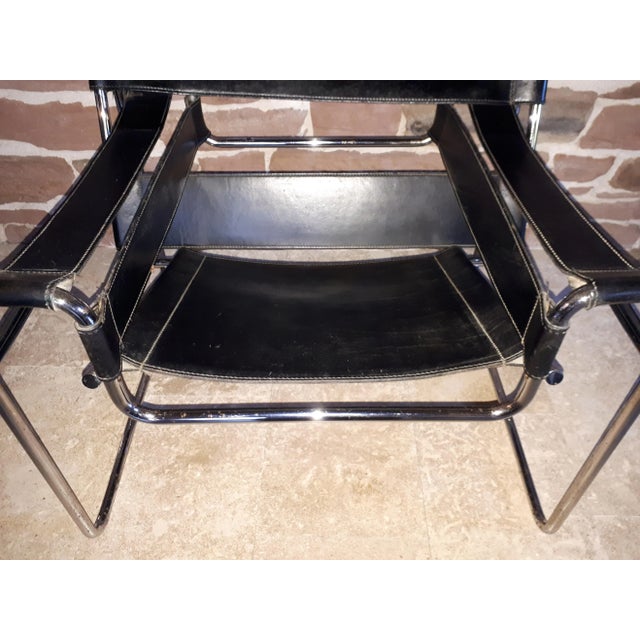 Stahlclubsessel B3 armchair, known as Wassily, produced in Italy by Bononia (Gavina) between 1962 and 1968, with its...