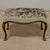 Antique Louis XV Walnut Footstool With Floral Needlepoint Upholstery For Sale - Image 4 of 9