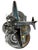 1930s Art Deco Light Up Airplane Chrome Ashtray Stand W/ Electric Lighter & Art Glass Base For Sale - Image 4 of 9