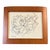 1980’s Original Wayne Cunningham Abstract Ink Drawing Vintage Tabletop Modernist Frame For Sale