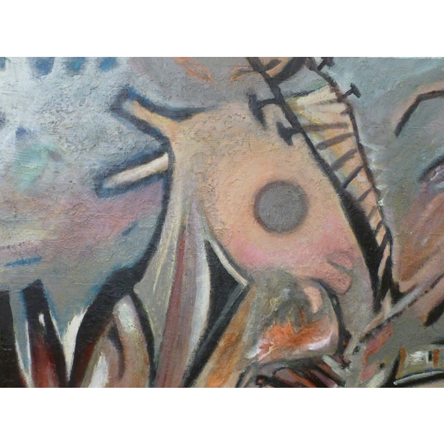 "La Guitarra" Surreal Oil and Acrylic Painting by Scott Spencer For Sale - Image 4 of 4