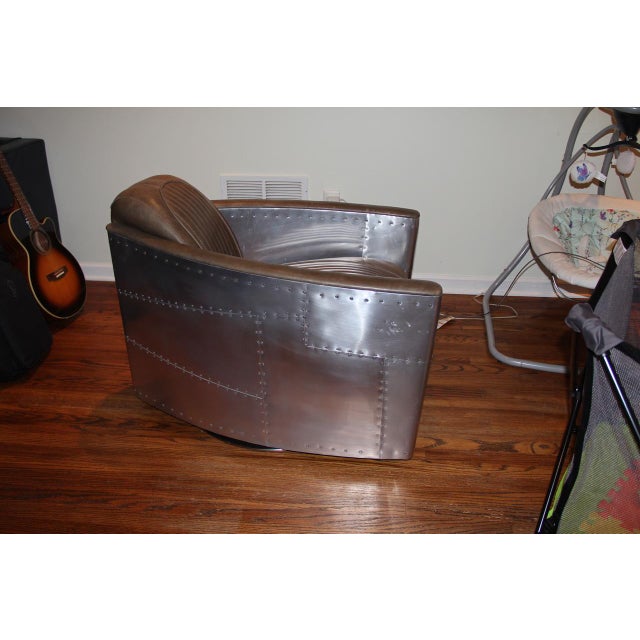 Restoration Hardware Aviator Swivel Chair Chairish