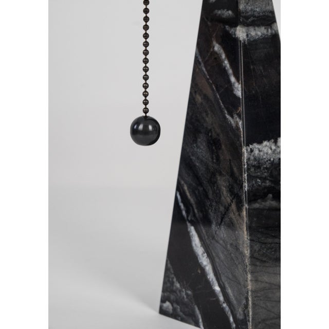 Contemporary Andorra Modernist G9 Table Lamp in Hand-Blown Glass and Black Marble by ZAVADSKI, 2020 For Sale - Image 3 of 4