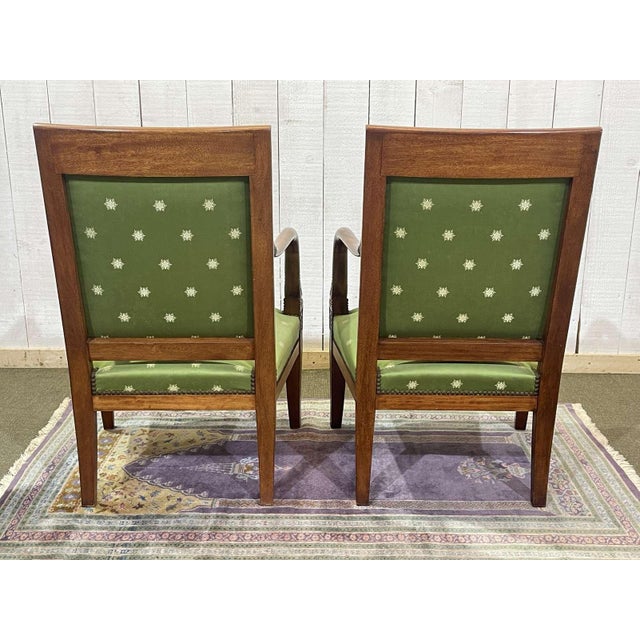 Empire Style Mahogany Chairs, 1950s, Set of 2 For Sale - Image 12 of 18