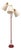 Eskilstuna Elektrofabrik, Floor Lamp, Red Lacquered Metal, Brass, Sweden, 1960s For Sale