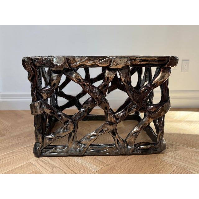 Pair of Tony Duquette Attributed "Ribbon (Or Taffy)" Side Tables, Mid. 20th Cent. For Sale - Image 9 of 12