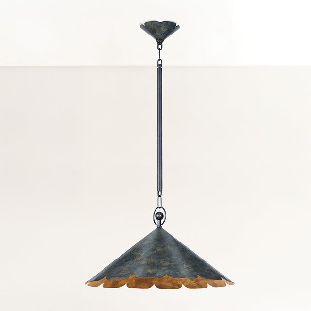 Hudson Valley Lighting Folly Beach 20.75 in. 1 Light Pendant in Verdigris Finish For Sale In New York - Image 6 of 9