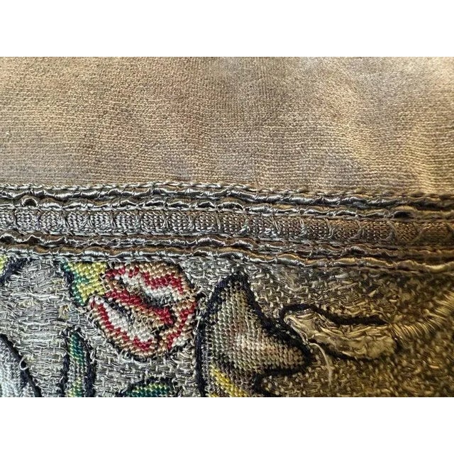 Antique Metallic Embroidered Silk Velvet Pillows, Baroque Style For Sale In Los Angeles - Image 6 of 8
