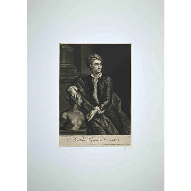 Portrait of the Painter Johann Kepezky is an original Etching and Mezzotint realized in 1734 by Johann Jakob Haid...