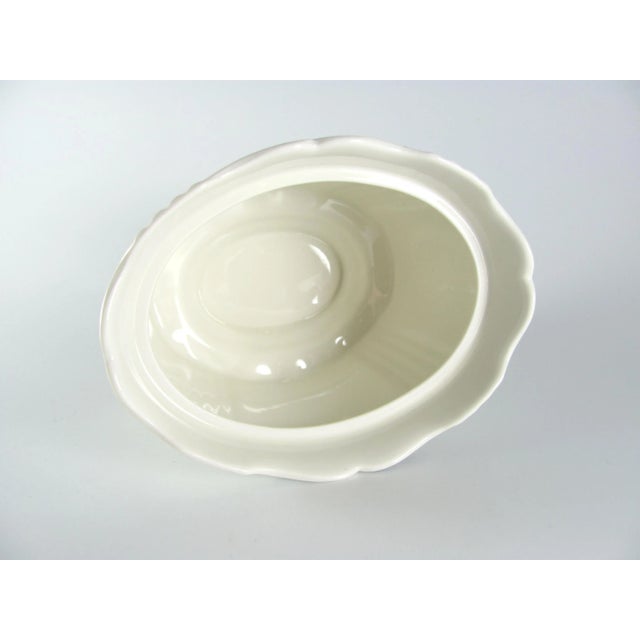 Blue Vintage Chinoiserie Blue & White Floral Bud Flower Holder With Frog Vase For Sale - Image 8 of 10