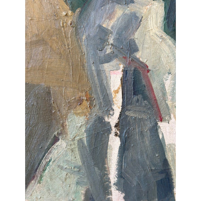 Vintage Large-Scale Still Life Painting on Canvas With Nude Sculpture, Circa 1960s For Sale - Image 10 of 12