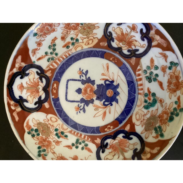 Imari Porcelain 1750 - 1780 Antique Japanese Arita, Kakiemon, Imari Plate For Sale - Image 4 of 5