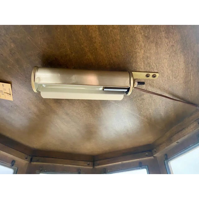 Brown Mid-Century Modern Burlwood Hexagon Display Side or End Table, a Pair For Sale - Image 8 of 13