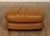 Classic Leather Brown Leather Ottoman For Sale - Image 12 of 12