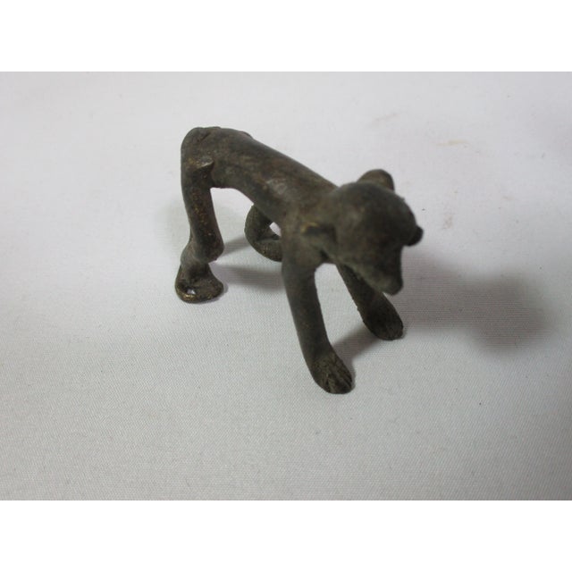 Figurative Vintage African Bronze Monkey Figurines- a Pair For Sale - Image 3 of 12