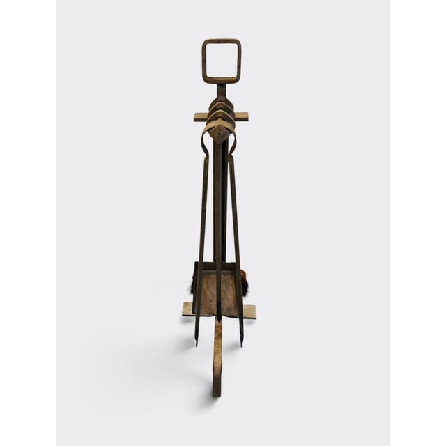 Vintage Fireplace Tools in Cast Iron, 1960s, Set of 5 For Sale - Image 4 of 12
