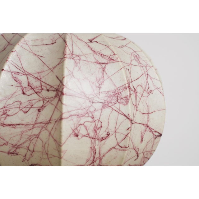 Mid-Century Modern Italian Coccoon Small Lampshade with Pink Veined Resin, 1970s For Sale - Image 11 of 14