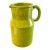 Vintage Italian Peasant Village Style Chartreuse Glazed Ceramic Jug Pitcher For Sale