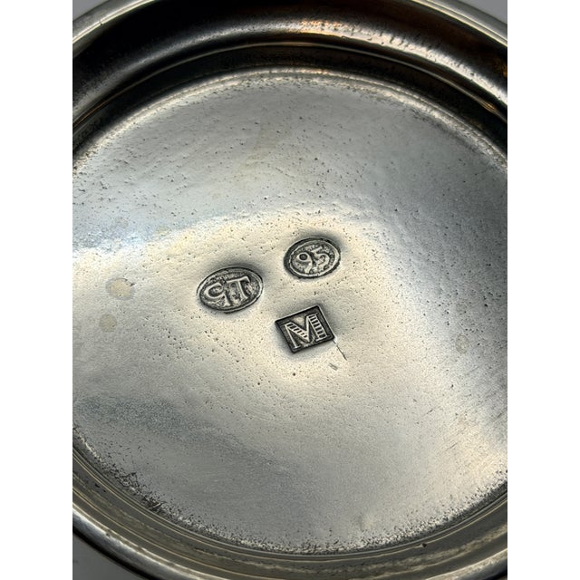Late 20th Century Match Pewter Italian Footed Tumblers by Giorgio Tabellini – Pair For Sale - Image 4 of 7