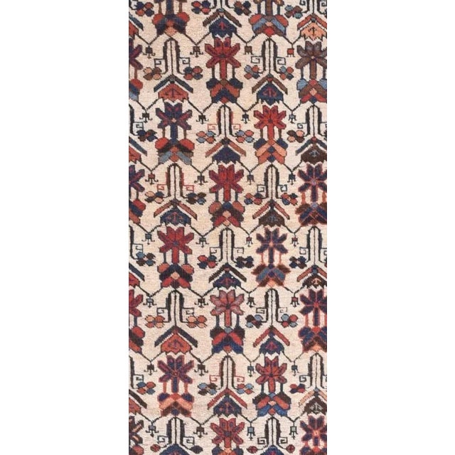 Antique Afshar Persian Rug- 3′5″ × 3′6″ For Sale - Image 4 of 5