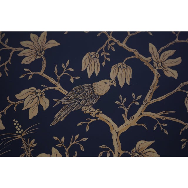 1980s Baker French Regency Round Tripod Table W. Decorated Top For Sale - Image 5 of 15