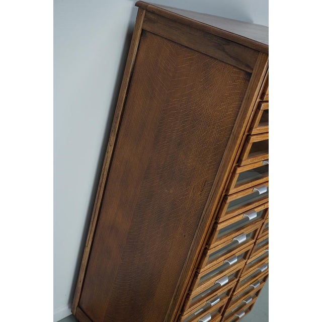 Vintage Dutch Oak Haberdashery Shop Cabinet, 1950s For Sale - Image 14 of 18