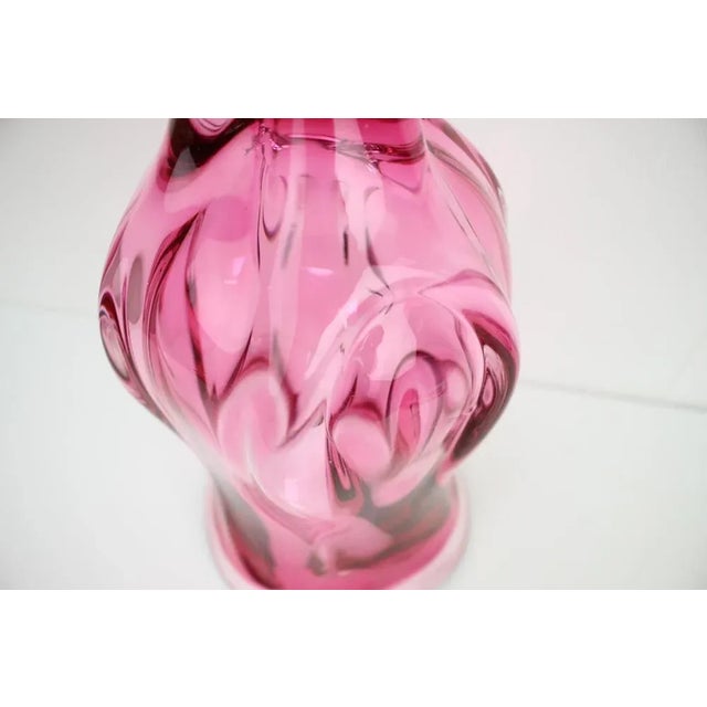 Art Glass Vase attributed to Josef Hospodka for Chribska Glassworks, 1960s For Sale - Image 3 of 7