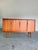 Mid Century Modern Danish Teak Highboard Cabinet designed attrb to Gunni Omann for Omann Jun. Features four sliding doors...