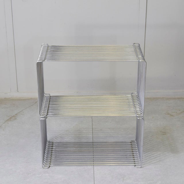 Fritz Hansen Wire Steel Pantonova Side Tables by Verner Panton for Fritz Hansen, 1970s, Set of 2 For Sale - Image 4 of 7