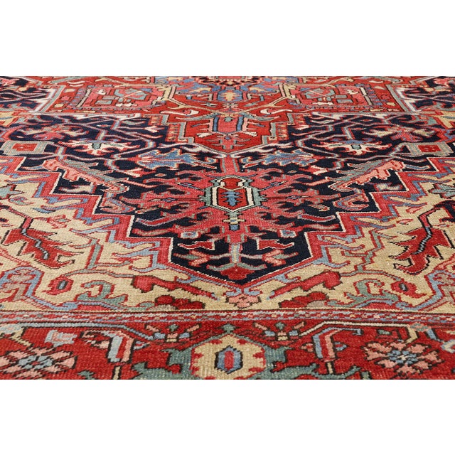 Late 19th Century Late 19th Century Persian Heriz Rug, 08'04 X 11'04 For Sale - Image 5 of 10