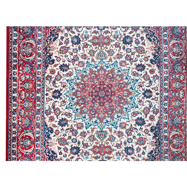 Vintage Persian Isfahan Rug For Sale - Image 10 of 15