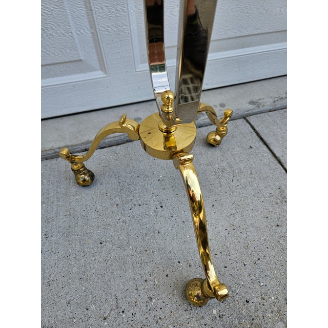 Italian Brass and Chrome Ram's Head Valet -in the Style of Maison Jansen For Sale - Image 10 of 16