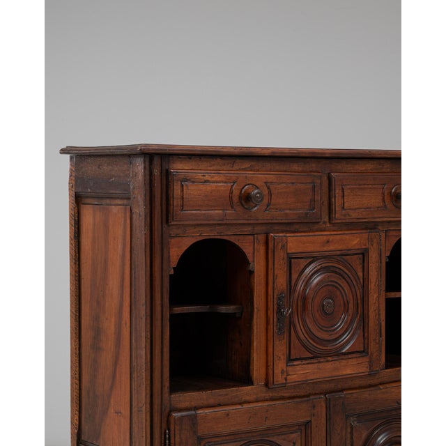 19th Century French Neo-Basque Wooden Buffet in Original Patina For Sale In Greensboro - Image 6 of 18