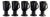 Mid-20th Century Hall China Pedestal Mugs - Set of 5 For Sale