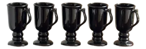 Mid-20th Century Hall China Pedestal Mugs - Set of 5