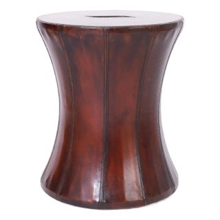 Vintage Leather Seat or Stand For Sale