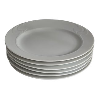 Asimmetria White Salad Plate by Björn Wiinblad for Rosenthal Studio Line, 1986, Set of 6 For Sale