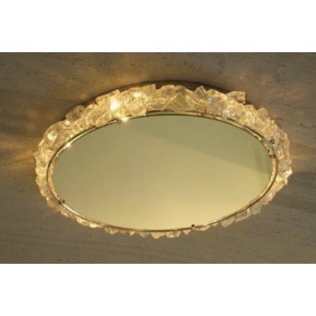 CL Sterling & Son Rock Crystal Ceiling Lamp For Sale - Image 4 of 4