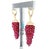 Early 21st Century Vintage Style Red Pink Ruby Bead & Diamond Pave Earrings 18k Yellow Gold, A Pair For Sale - Image 5 of 5