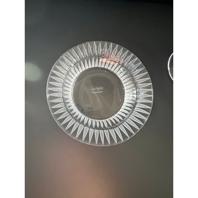 Beautiful Lalique aperitif glass which you could use as a toothpick holder too! Has a small underplot / butter pat.