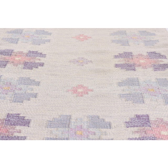 Mid 20th Century Vintage Finnish Rollakan Rug Runner, 02'07 X 08'11 For Sale - Image 5 of 10